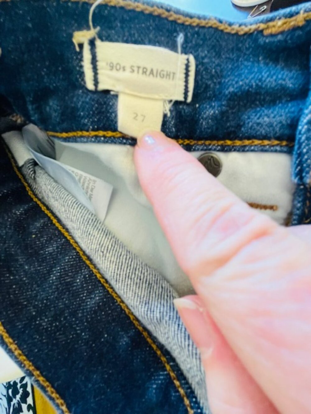 Madewell 90's Slim Straight High Rise Jeans Dark Wash Norman Comfort Stretch 27 - Picture 5 of 12